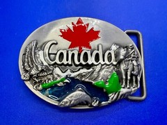 Canada Beautiful Country Commemorative Nature Wildlife Fish Scene Belt Buckle