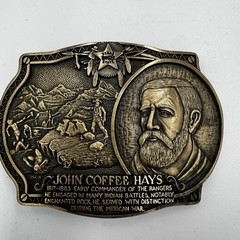 The Texas Ranger Collection John Coffee Hays Solid Brass Belt Buckle Ltd Ed 493