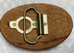 Shelby Cobra Ford Belt Buckle Unused Wood and Emblem