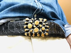 Limited Edition Tom Ford 18K Gold Plated Stud Pin Buckle Belt Men’s