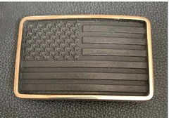 American Flag Black Belt Buckle – Made in the USA