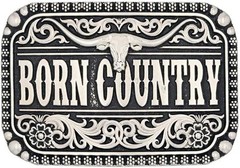 Montana Silversmiths Western Belt Buckle Born Country Attitude A907