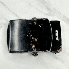 Black Web Clamp Military Style Slide Belt Buckle Simple Basic Unisex
