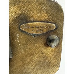 Vintage Indiana Metal Craft 1976 Brass Bass Fishing Belt Buckle Jumping Fish