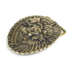 Belt buckle « Born to be free »; Biker buckle, Solid brass buckle