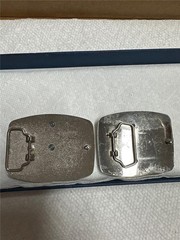 Vintage Unique Cross Belt Buckle Lot of Two