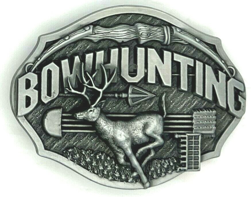 Bow Hunting Archery Deer Hunting Bow & Arrow Belt Buckle New
