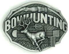 Bow Hunting Archery Deer Hunting Bow & Arrow Belt Buckle New