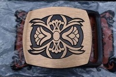 Tech Ether Guild « Narcissus » Vintage Solid Brass Belt Buckle