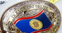 Belize Flag Belt Buckle Belizeans Country New Men Women Western Cowboy Rodeo