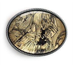Raven Esoteric Belt Buckle – Ancient Occult Crow Art Belt Buckle – 719