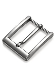 Premium Belt Buckle Men&rsquo;s 40mm Wide Silver Shiny – Belt Buckle for…