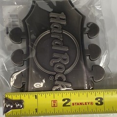 NEW Hard Rock Cafe Guitar Head Silver Metal Belt Buckle Music J5
