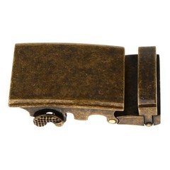 Men Ratchet Alloy Belt Buckle Replacement, Rectangular Automatic Slide Buckle