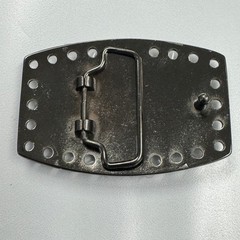 Sparkling Rhinestone Cross Belt Buckle Pewter Tone Western Style 3&Prime; x 2&Prime;
