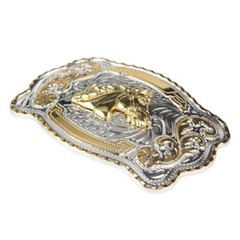 Gold Scorpion Double Color Big Animal Belt Buckle for Man Alloy Cowboy Western