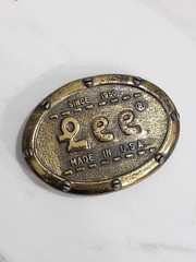 LEE SINCE 1950 MADE IN U.S.A. belt Buckle Lee N.Y.C. USA Vintage brass oval