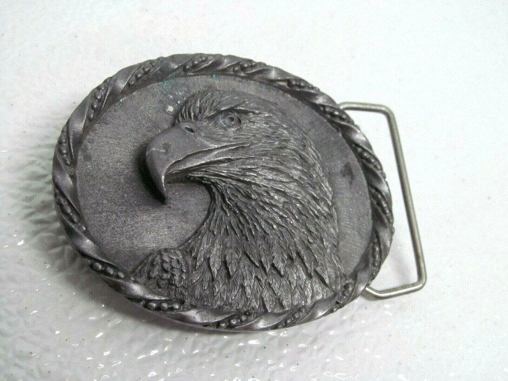 Belt Buckle 1992 Colorado Silver Star Eagle Made in USA