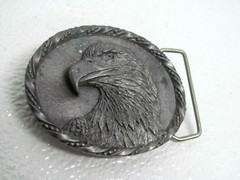 Belt Buckle 1992 Colorado Silver Star Eagle Made in USA