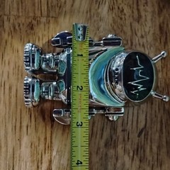 Chrome Belt Buckle-Outer Space Suit-Alien-Astronaut-Moving Arms-4&Prime;-Unique