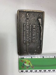 Vintage I Will Give Up My Gun Dead Fingers Belt Buckle Second 2nd Amendment