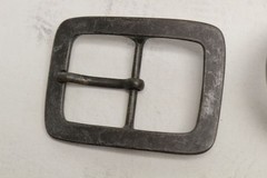 Lot of 9 Assorted Belt Buckles 1.5” Silvertone Brass Studded Removable Crafter