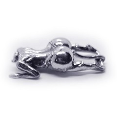 Woman Body Back Side Erotic Sterling Silver Belt Buckle