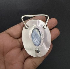 Kyanite Gemstone 925 Sterling Silver Handmade Belt Buckles Vintage Gift For Him