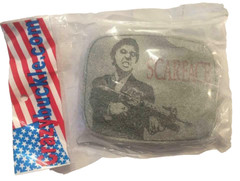 Scarface / Holding Gun – Large Metal Belt Buckle – Brand New Sealed – Vintage