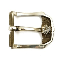 German silver belt buckle Skulls and Roses, handmade pin type skulls buckle
