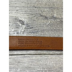 Trafalgar Kango Calf Belt Mens 34 Brown Leather Handmade USA Dress Buckle