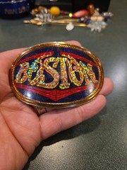 Boston Band Vintage Belt Buckle 1977 Pacifica Mfg Oval Collectible Rock N Roll
