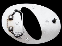 MH09144 *NOS* 2003 CUT-OUT INITIAL **0** CHROME OVER SOLID BRASS BELT BUCKLE