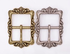 Heavy Duty Flower Pin Center Bar Belt Buckle for Leather Belt Fit 33mm Strap