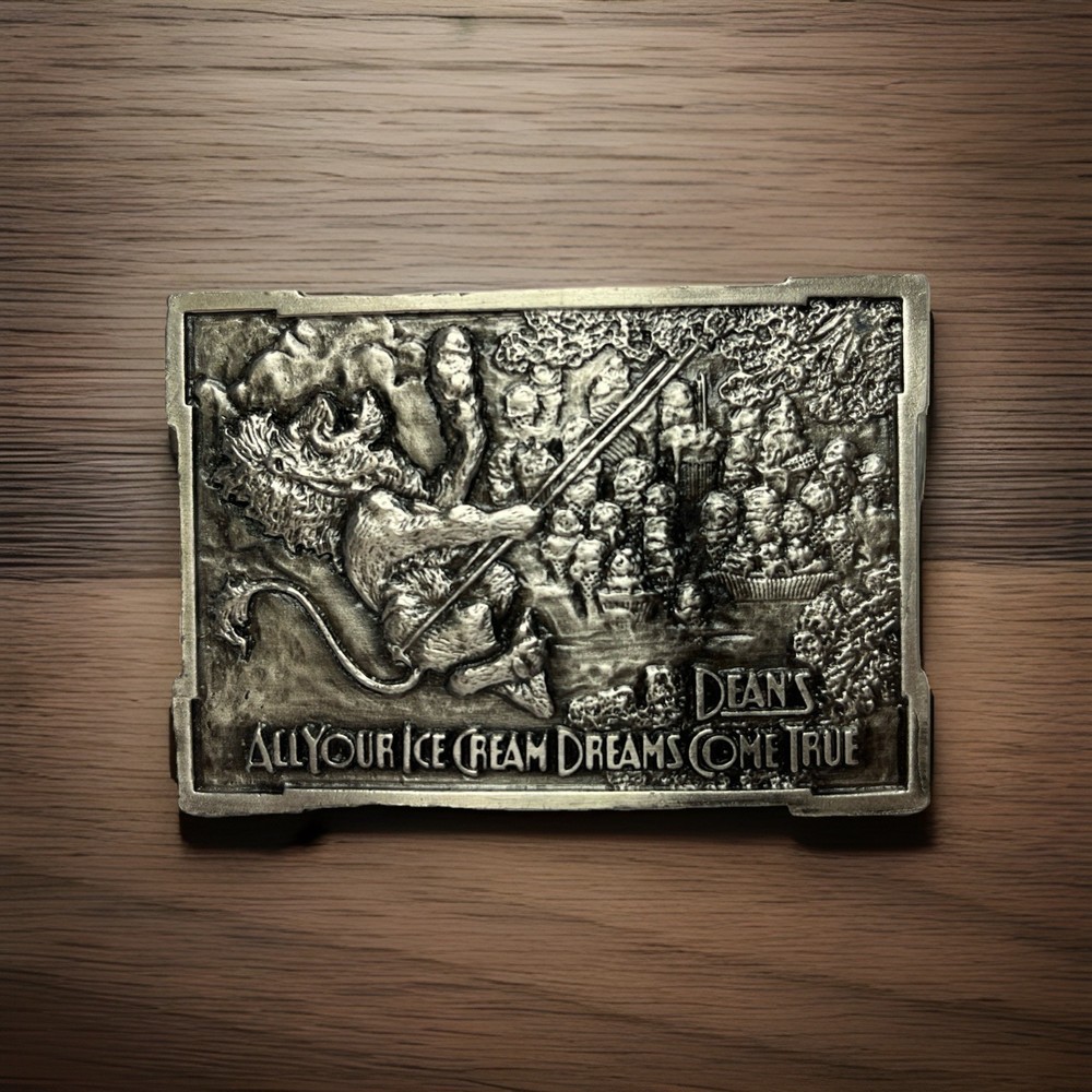 Bergamot Belt Buckle Dean’s Ice Cream USA 1975 Dean Foods Vintage Nice! VHTF
