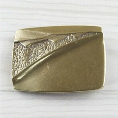 Rectangular Metal Belt Buckle in Industrial Design – Modern & Masculine