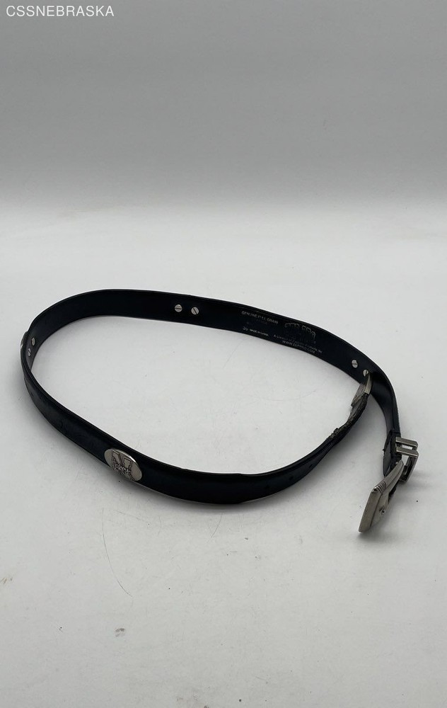 Huskers Black Studded Black Genuine Leather Belt – Men – Size 36