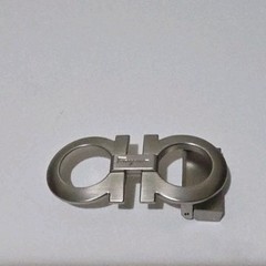 AUTH. SALVATORE FERRAGAMO SILVER GANCINI BELT BUCKLE FOR 1.3&Prime; WIDE BELT STRAP