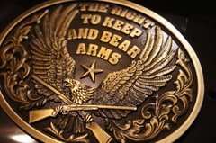 Nocona Belt Buckle Eagle The Right To Keep and Bear Arms 37964