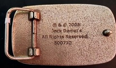 JACK DANIELS Old No. 7 Western Cowboy Silver Pewter Motorcycle Belt Buckle 2005