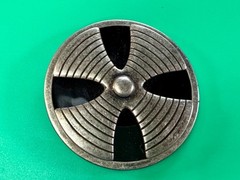 Round Hippy Punk Vibe Silver & Black Color Reel Of Tape Belt Buckle