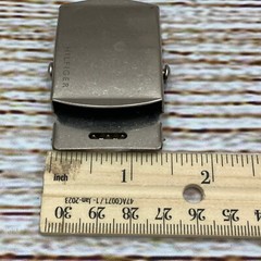 Tommy Hilfiger Belt Buckle Silver-Tone Metal Rectangular Slide Closure