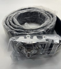 Men&rsquo;s Wolf Head Fashion Belt Silver Buckle Black