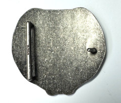 Pewter Belt Buckle Rampant Lion Design 1981 Genuine Quality Fits 1.5&Prime; Taiwan