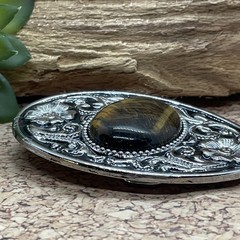 Tiger Eye Stone Silver Western Southwest men women unisex Belt Buckle VALENTINES