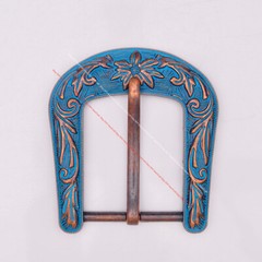 HUGE BIG VINTAGE COPPER FLOWR RODEO RANGER COWBOY TEXAS WESTERN PIN BELT BUCKLE