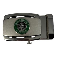 Starbucks Belt Buckle For Ratchet Belt Color Enamel Logo Matte Shiny Metal RARE