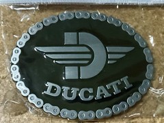 Metal Belt Buckle – Black Ducati Motorcycle Biker A Breed