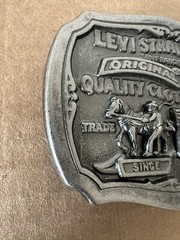 Levis Limited Edition Belt Buckle Levi Strauss Two Horse Brand San Francisco CA