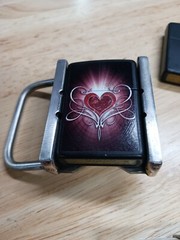ZIPPO BELT BUCKLE HOLSTER -Handmade- STAINLESS – RT ARTISAN WORKS